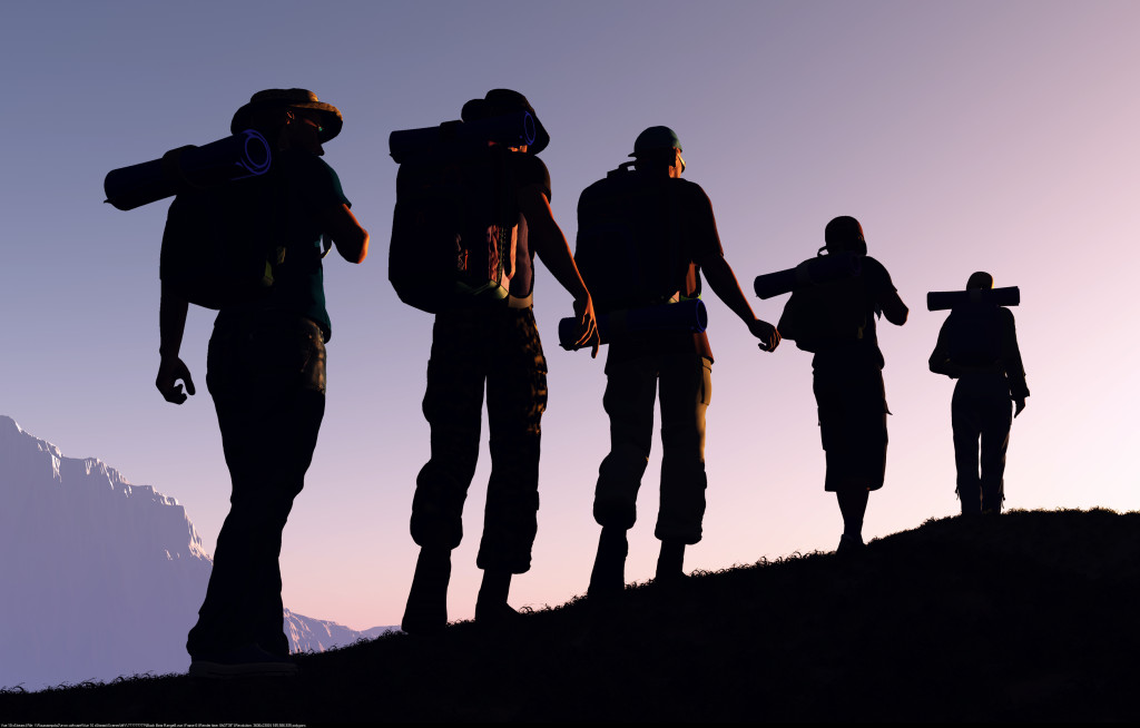 A group of tourists